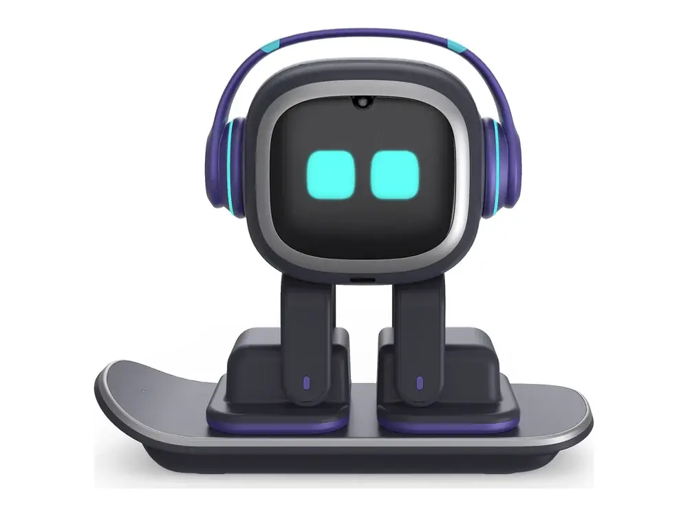 Living AI EMO desktop robot pet, studio product shot (Living AI company image)